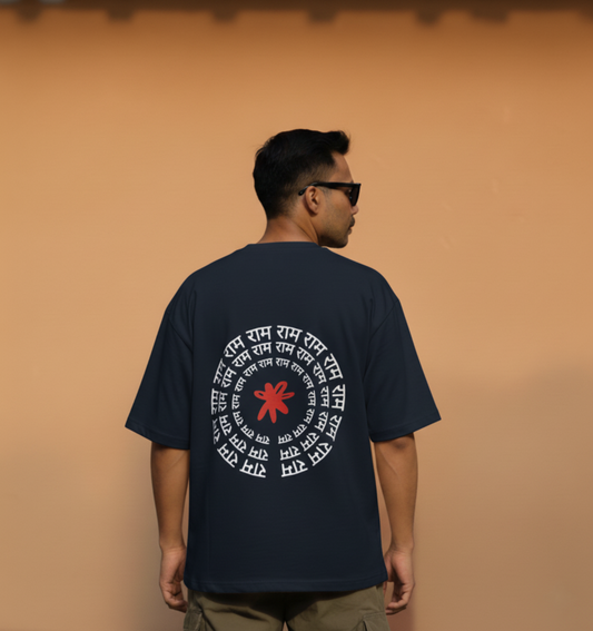 Navy Blue Hanuman Oversized Classic T-Shirt