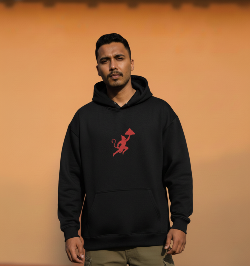 Sindoori Hanuman Unisex Oversized Hoodie